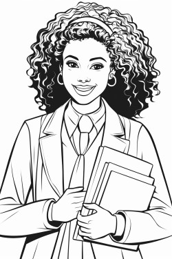 beautiful african american female high school student smiling and holding her books