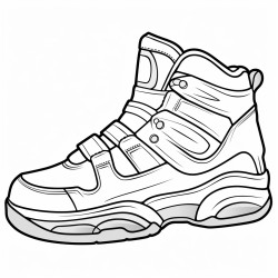 a throwback basketball shoe with a padded ankle collar and a thick rubber sole