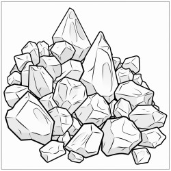 chunks of crystalized rock