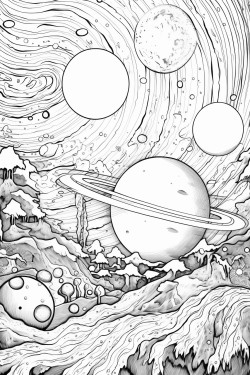 space with planets and some astrology