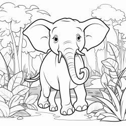 elephant in the jungle