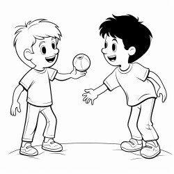 person throwing a tomato at someone else