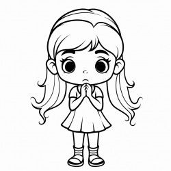a girl standing up with her fists to her eyes crying