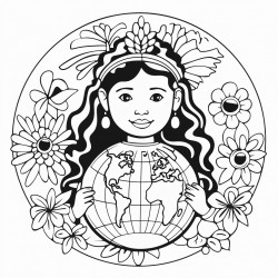 mother earth and procteicg our enviroment with poder latinx in the graphic