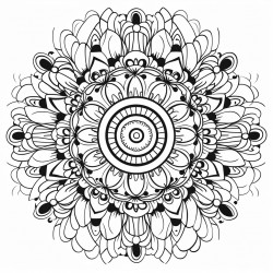 un coloriage pour adulte fminin style mandala pas dombre assez simple  colorier