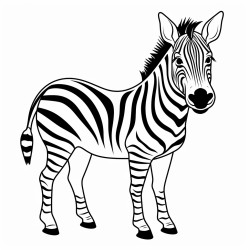 an animal with bold lines a label of the animal no background with minimal negative space