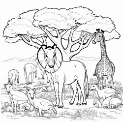african animal scene