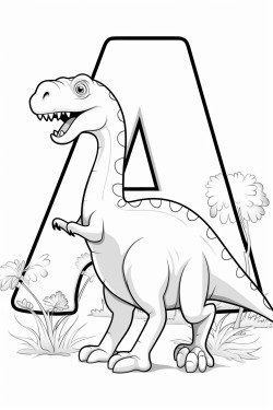 letter a shaped dinosaur