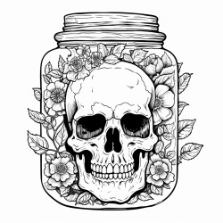 skull in jar adult