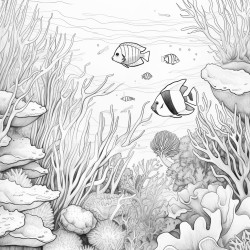 underwater scenes marine life and oceanic landscapes coloring pages