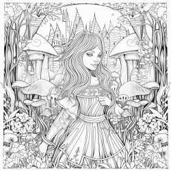 enchanted forest with fairy