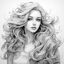 person with beautiful straight hair