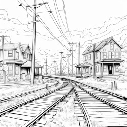 abandoned railroad crossing intersection