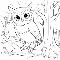 an owl in the forest
