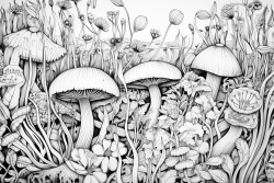 des fuses dans lespace avec des plantes