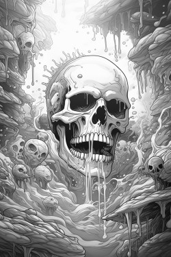 melting astronaut in space