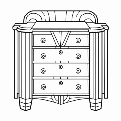 art deco dresser cupboard