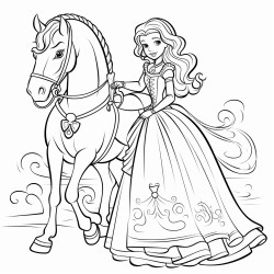a princess and her horse ready for a royal parade