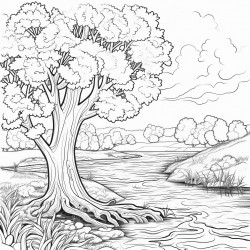 tree at river
