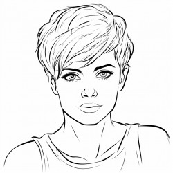 pixie haircut on a woman