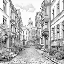 eastern european building street depressive