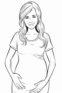 happy woman a few weeks pregnant