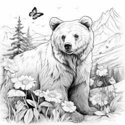 bear with butterfly