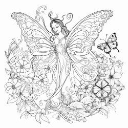 the words dancing like butterfly wings surrounded by a butterfly garden