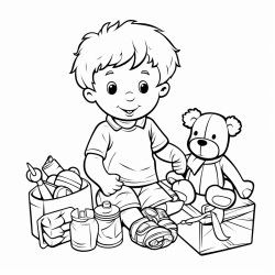 todler tidy up the toys