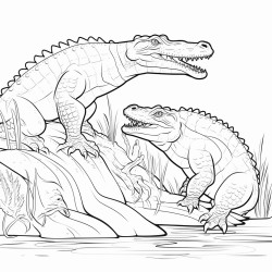 komodo dragon fighting alligator