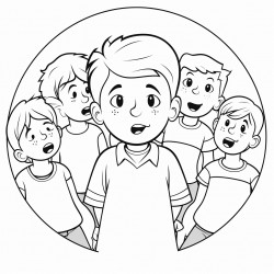create 10 coloring pages addressing bulling