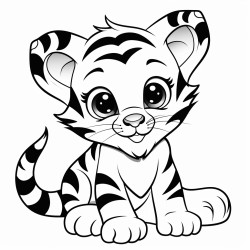 tigre bebe lindo y simple