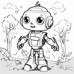 simple robot autumn leaves