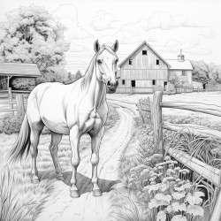 a horse scenery