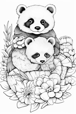 otter riding a panda