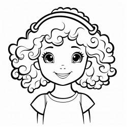 girl with curly hair