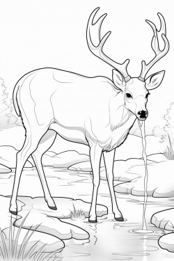 deer drinking from water who has cwd