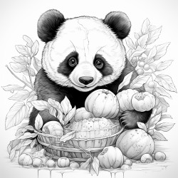panda eats leasves
