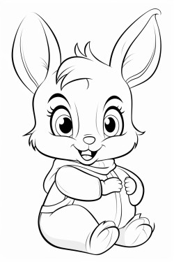 rabbit in a hug of  4 year old