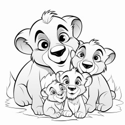 family cubs of ziraf