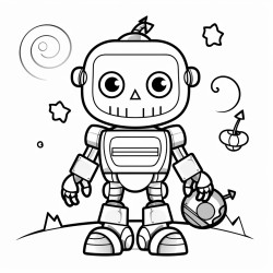 robot halloween simple