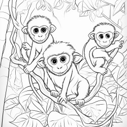 monkeys in the jungle