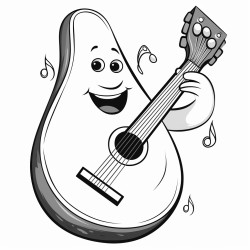 aguacate tocando la guitarra