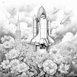 space shuttle sunflowers