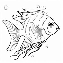 angelfish that swim with fins so bright gliding through the ocean light