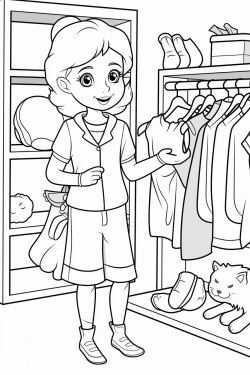 cougar shopping at clothing store