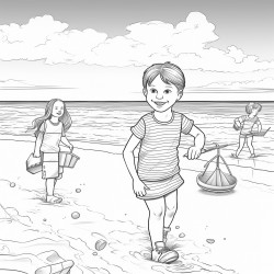 kids playing at the beach