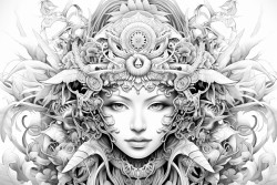 in balinese art syle a drawing of the balinese philosopy tri hita karana