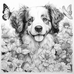 butterfly on puppys nose