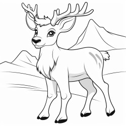 a cute icelandic reindeer